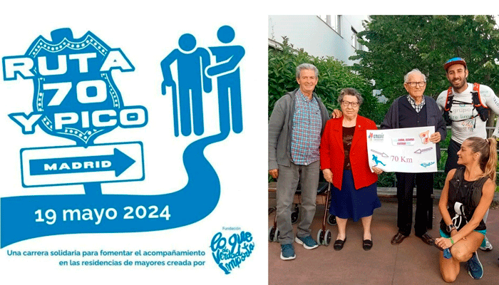 Amavir participa en el maratón solidario ‘Ruta 70 y pico’ para fomentar el acompañamiento de personas mayores en residencias